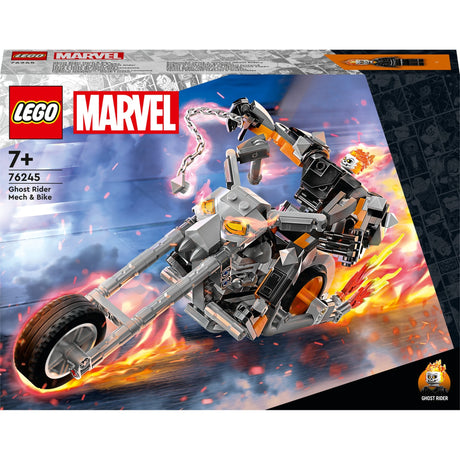 Lego Marvel – Geisterfahrer-Mech-Motorrad-Konstruktionsspielzeug (76245)