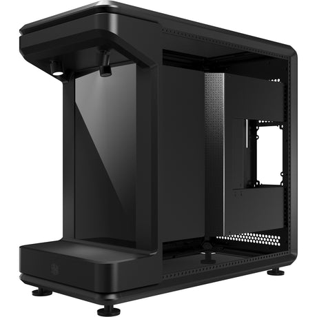 Cooler Master Masterframe 360 Stage LCD Midi-Tower-Gehäuse (schwarz | 2x USB-A | 1x USB-C | gehärtetes Glas)