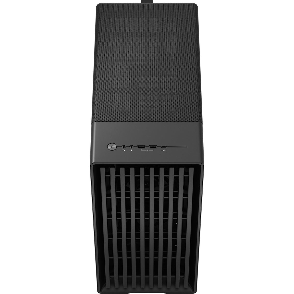 Fractal Design North – Momentum Edition Midi-Tower-Gehäuse (schwarze Holzfarbe | 2x USB-A | 1x USB-C | gehärtetes Glas)