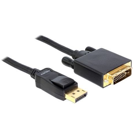 Delock Display Port > DVI 24+1 Kabel (schwarz, 3 Meter)