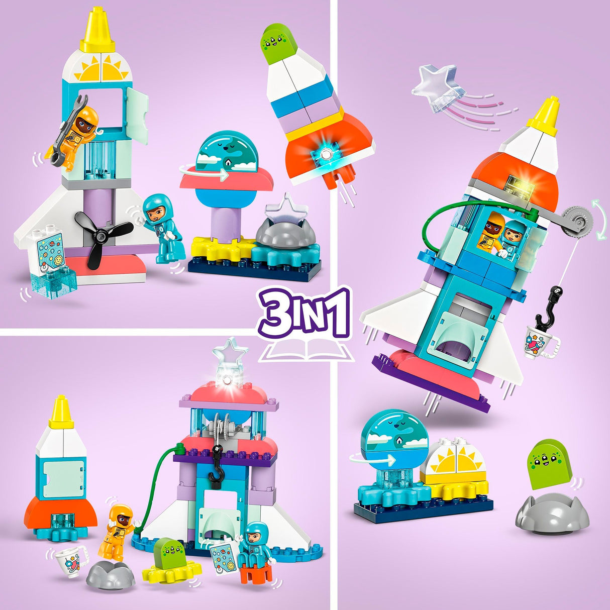 Lego Duplo – 3-in-1-Weltraumabenteuer-Konstruktionsspielzeug (10422)