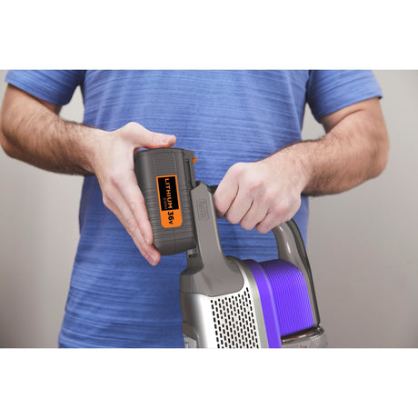 Black+Decker 36V 4-in-1 Power Series Extreme Pet Stabstaubsauger (lila)