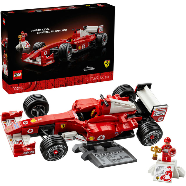 Lego-Ikonen Ferrari F2004 und Michael Schumacher - 11375