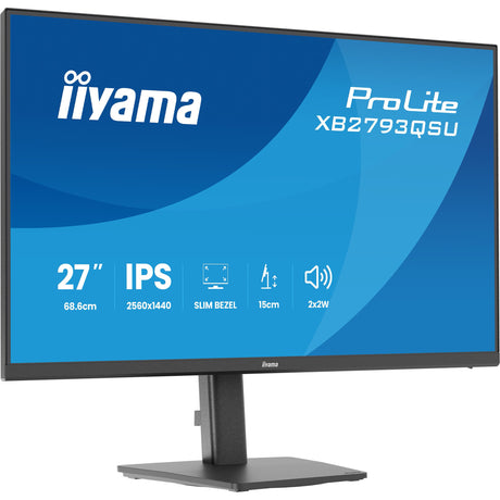 Iiyama Prolite xb2793qsu-b1 27 Monitor (schwarz (matt), HDMI, Display Port, USB, Audio)