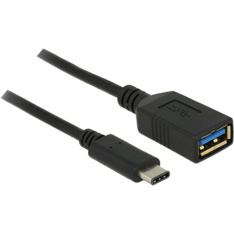 Delock Superspeed USB-C 3.1, Gen 1 Stecker > USB-A Buchse Adapter (schwarz, 0,15 Meter)