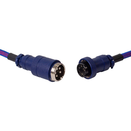 Keychron Premium Spiral-Fliegerkabel, abgewinkeltes Kabel (lila, 1,08 Meter)