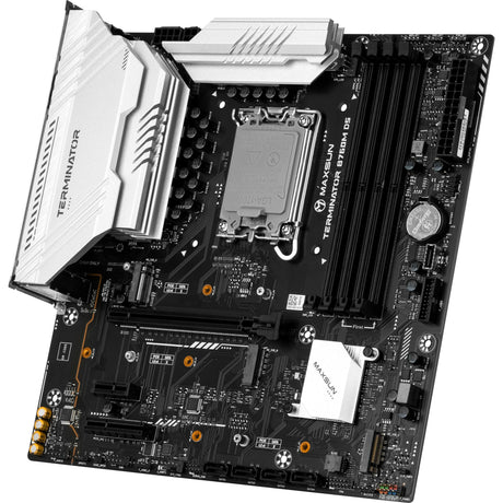 Maxsun ms-terminator b760m d5 wifi 6e socket 1700 moederbord (zwart, raid, 2.5 gb-lan, wlan, bt, sound, µatx)