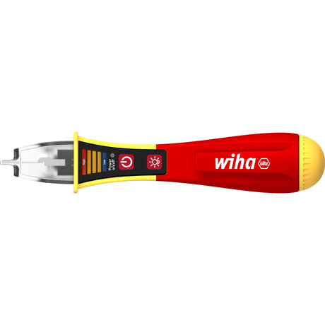 Wiha Spannungsprüfer Spannungsdetektor, einpolige 12 – 1.000 V AC Erkennungsgeräte (rot gelb, inkl. 2x AAA-Batterien)