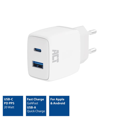 USB-Ladegerät Act AC2122 weiß