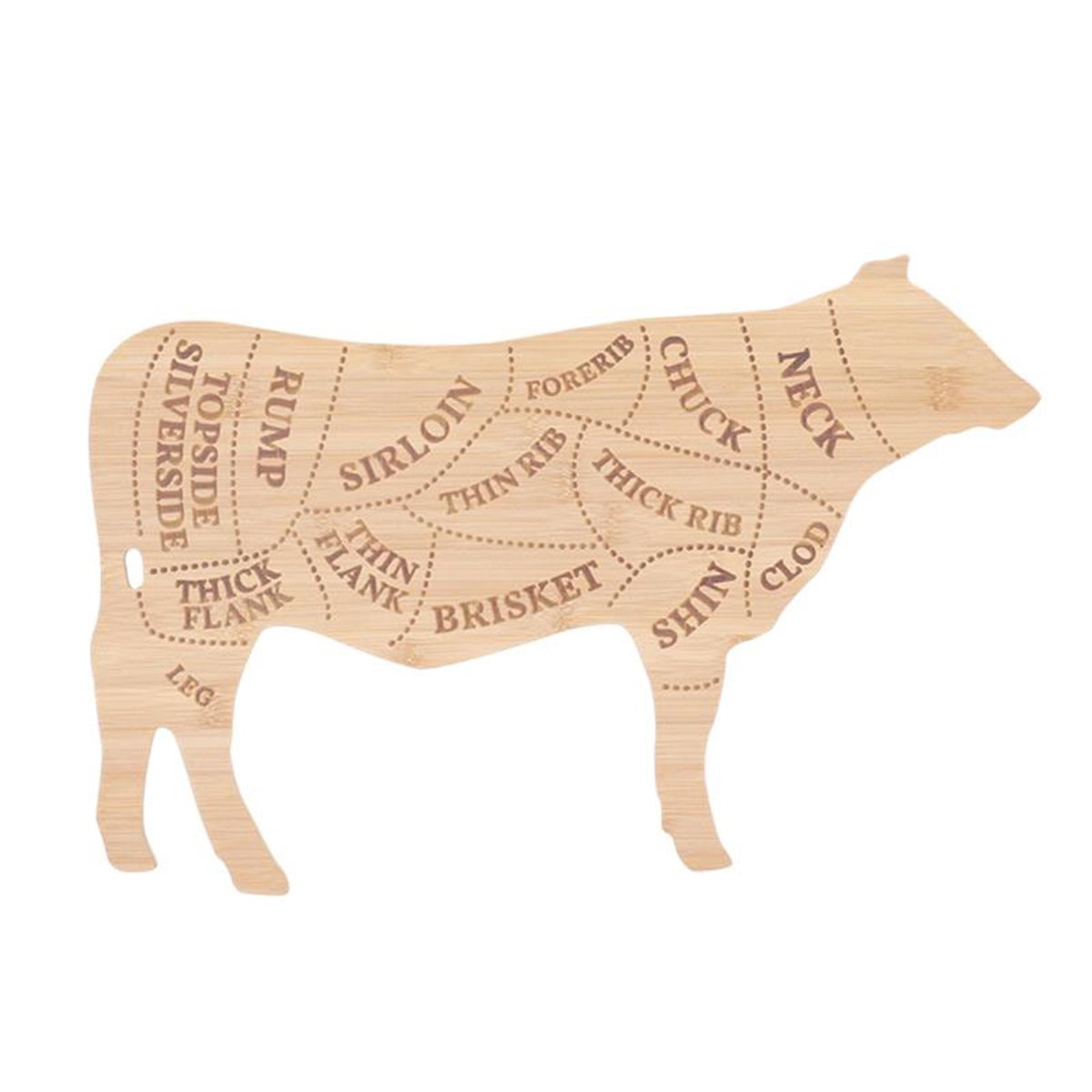 Esschert Design Schneidebrett Kuh L Bambus 49,5x31cm FSC 100%