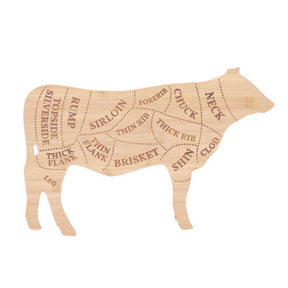 Esschert Design Schneidebrett Kuh L Bambus 49,5x31cm FSC 100%