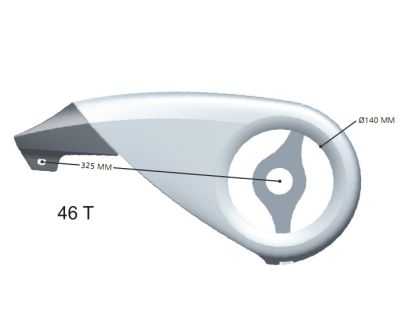 Kettenbildschirm Heslingspannung 46T