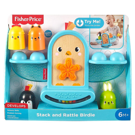 Jonotoys Fisher Price Rassel und Stapelausgleichsvogel