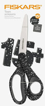 Fiskars schaar voor tieners 20cm zwart met witte stippen