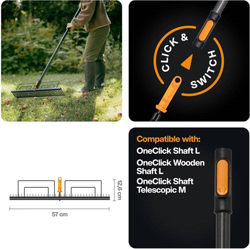 Fiskars Oneclick Rasenrechen – 1080680