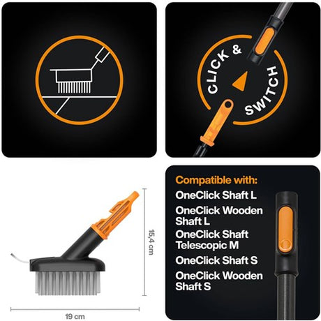 Fiskars Oneclick Bürgersteigbürste – 1080697