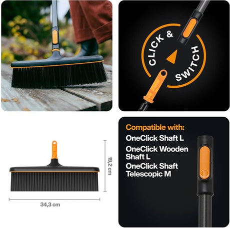 Fiskars Oneclick Straßenbesen – 1080700