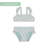 Blühen | grüner UV-Bikini für Mädchen
