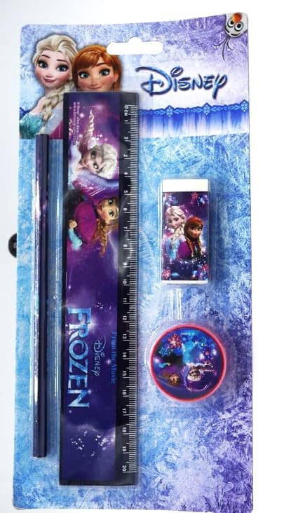 Van der Doelen Frozen 4-teiliges Schreibset auf Karte