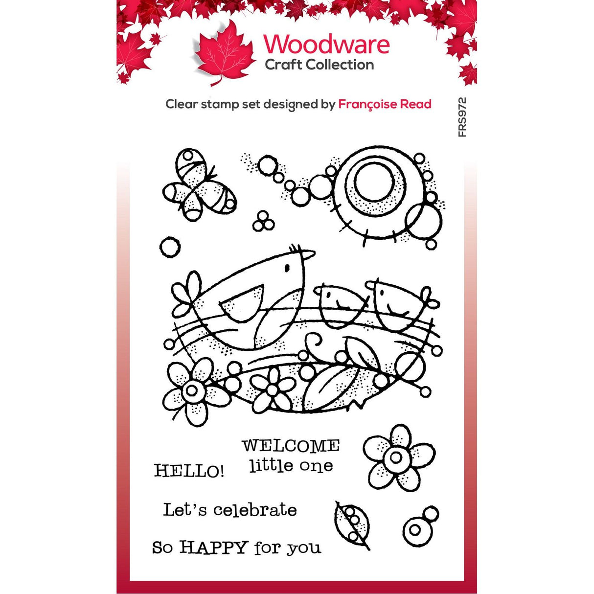 Woodware • clear singles stempel bird nest
