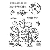 Woodware • clear singles stempel rooster meadow