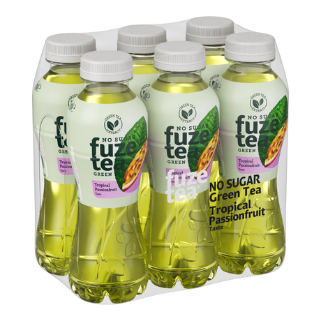 Fuze Tee Grüner Tee tropische Passionsfrucht ohne Zucker (6x 400 ml)