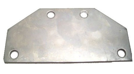 Adapterplatte Hinterlicht 95 x 45 mm Edelstahl grau