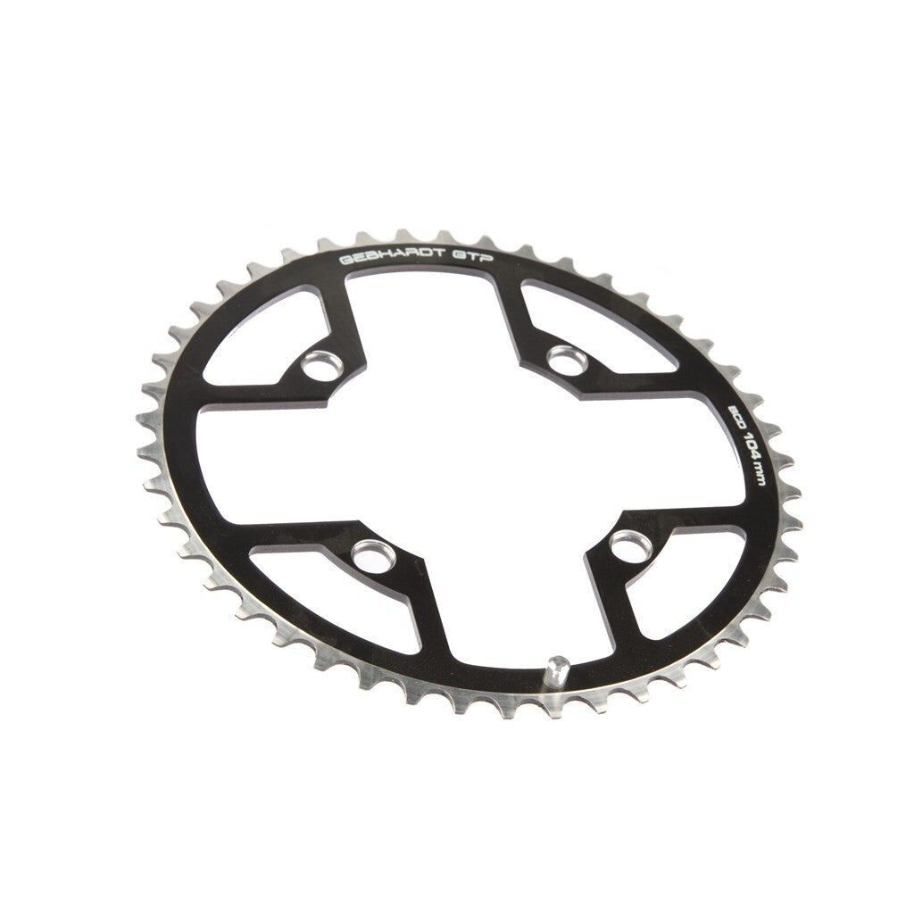 Gebhardt Kettenblatt, 46 Zähne, 104 mm, 4 Arme, schwarz