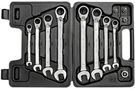 Gedore red r07203012 Ring-Ratschenschlüssel-Set | metrisch 8 - 19 mm | 8-teilig - 3300059 - r07203012