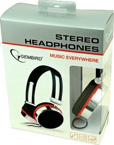 Enzo Gembird Stereo-Kopfhörer schwarz rot