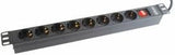 Enzo gembird tafelcontactdoos 8v 2.0m zwart alu prof