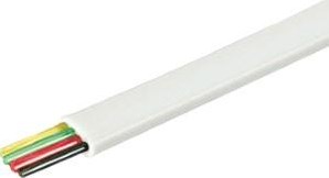 Enzo Gembird Telefonkabel, 4-adrig, flach, weiß