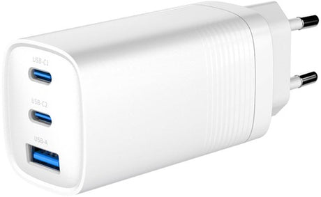 Gembird USB + 2x USB-C Schnellladegerät | 65w | weiß - 9540153