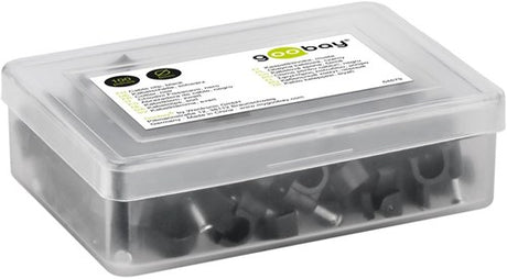 Goobay Kabelclip 6 mm rund, schwarze Box (100) – 4113231