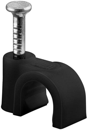 Goobay Kabelclip 6 mm rund, schwarze Box (100) – 4113231