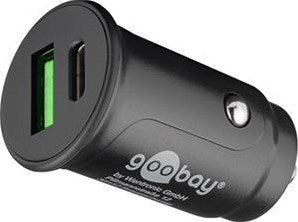 Goobay USB-Autoladegerät USB-C und USB-A 12V-24V 3A schwarz - 9540129