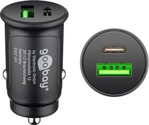 Goobay USB-Autoladegerät USB-C und USB-A 12V-24V 3A schwarz - 9540129