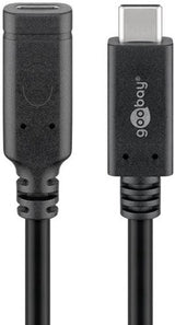Ngk Goobay USB-C-Stecker – USB-C-Buchse verfügbar | 1m schwarz - 9550230