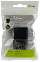 Goobay USB-Ladegerät abgewinkelt doppelt 2,4a schwarz - 9550140