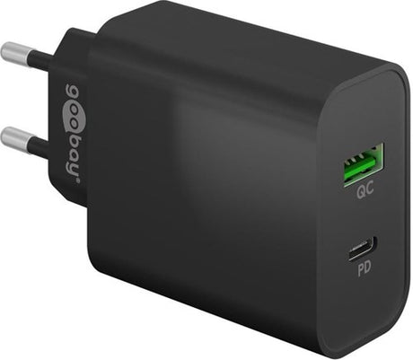 Enzo Goobay USB + USB-C Schnellladegerät 45W schwarz - 9550193