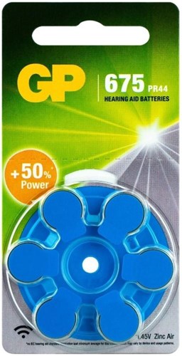 GP-Hörbatterie ZA675 Blister (6) – 3221916