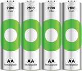 GP wiederaufladbare AA -Batterien 2100mah nimh 4pk