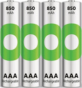 GP wiederaufladbare AAA -Batterien 850mah nimh 4pk