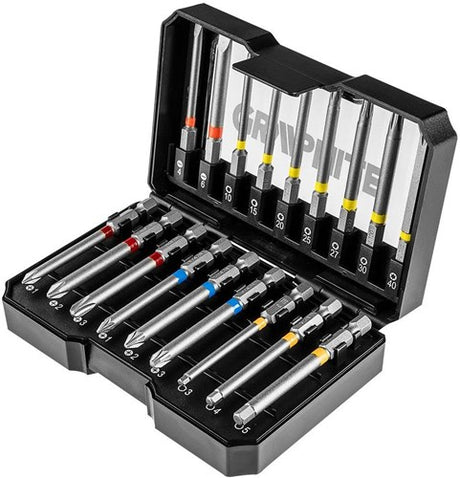 Graphit-Bit-Set | 18-teilig | in Aufbewahrungsbox extra lang - 6480223