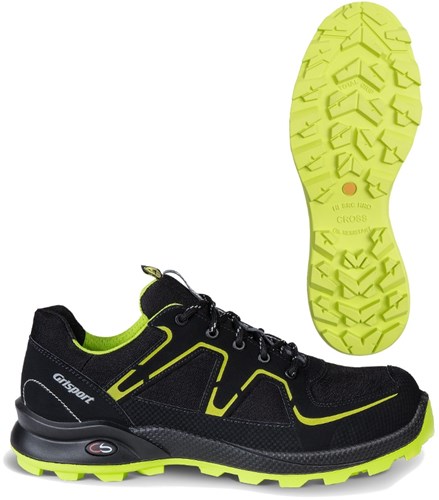 Grisport safety cross safety xtrail 3365 laag s3 zwart lime - maat 40 - 00.049.010.40