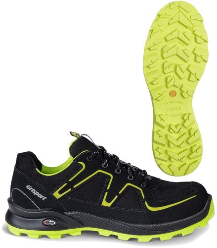 Grisport safety cross safety xtrail 3365 laag s3 zwart lime - maat 42 - 00.049.010.42