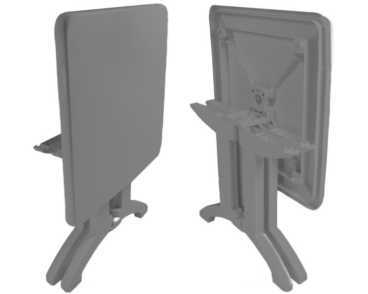 Grosfillex Vega Tisch Kunststoff 80x80cm Anthrazit