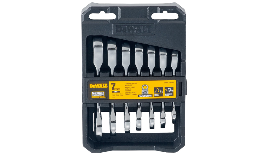 Dewalt moersleutel met ratelset 7el.