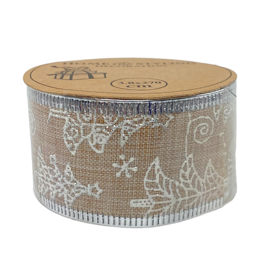 H s cadeaulint jute kerstboom 3,8x270cm