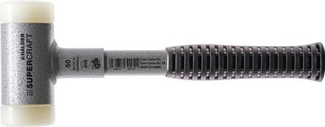 Halder kunststofhamer | lengte 325 mm hoofd-d. 60 mm | stalen buis terugslagvrij | hard nylon wit | 1 stuk - 3377.060 3377.060